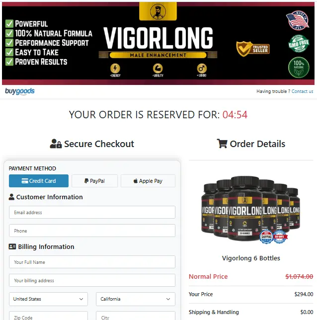vigorlong order